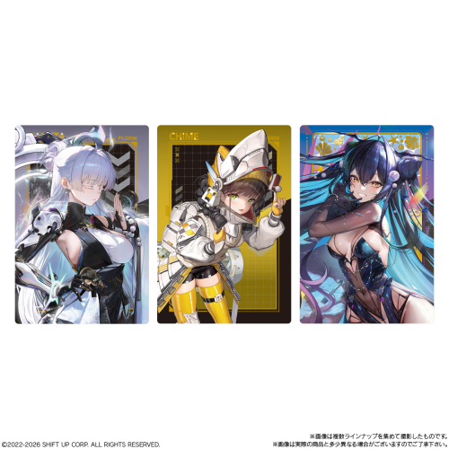 NIKKE Goddess of Victory Metallic Card Wafer Vol.5 1 BOX 20 packs -- 28 metallic card types with cocoa cream wafer, official Bandai Candy collectible