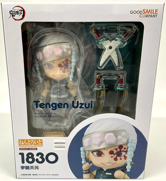 Good Smile Company Nendoroid Tengen Uzui from Demon Slayer Kimetsu no Yaiba β 100mm Sound Hashira figure with flashy attire and three interchangeable face plates