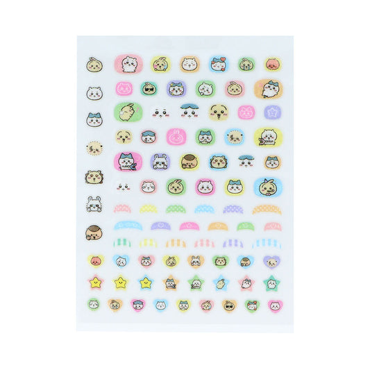 Chiikawa Nail Sticker Sheet — official Bandai Namco kawaii character nail art stickers, Made in Japan