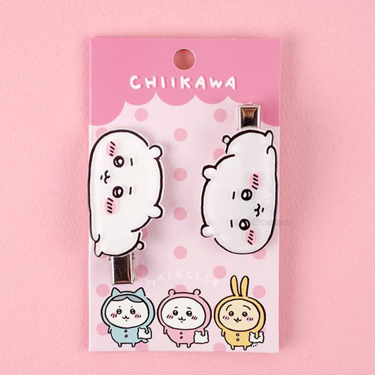 Chiikawa Lying Down Hair Clip Set of 2 — kawaii Chiikawa character hair accessories, official licensed
