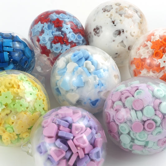 DIY Crunch Parts random -- crunchy slime add-in pieces for making crunch slime, random shapes and colors kawaii sensory craft