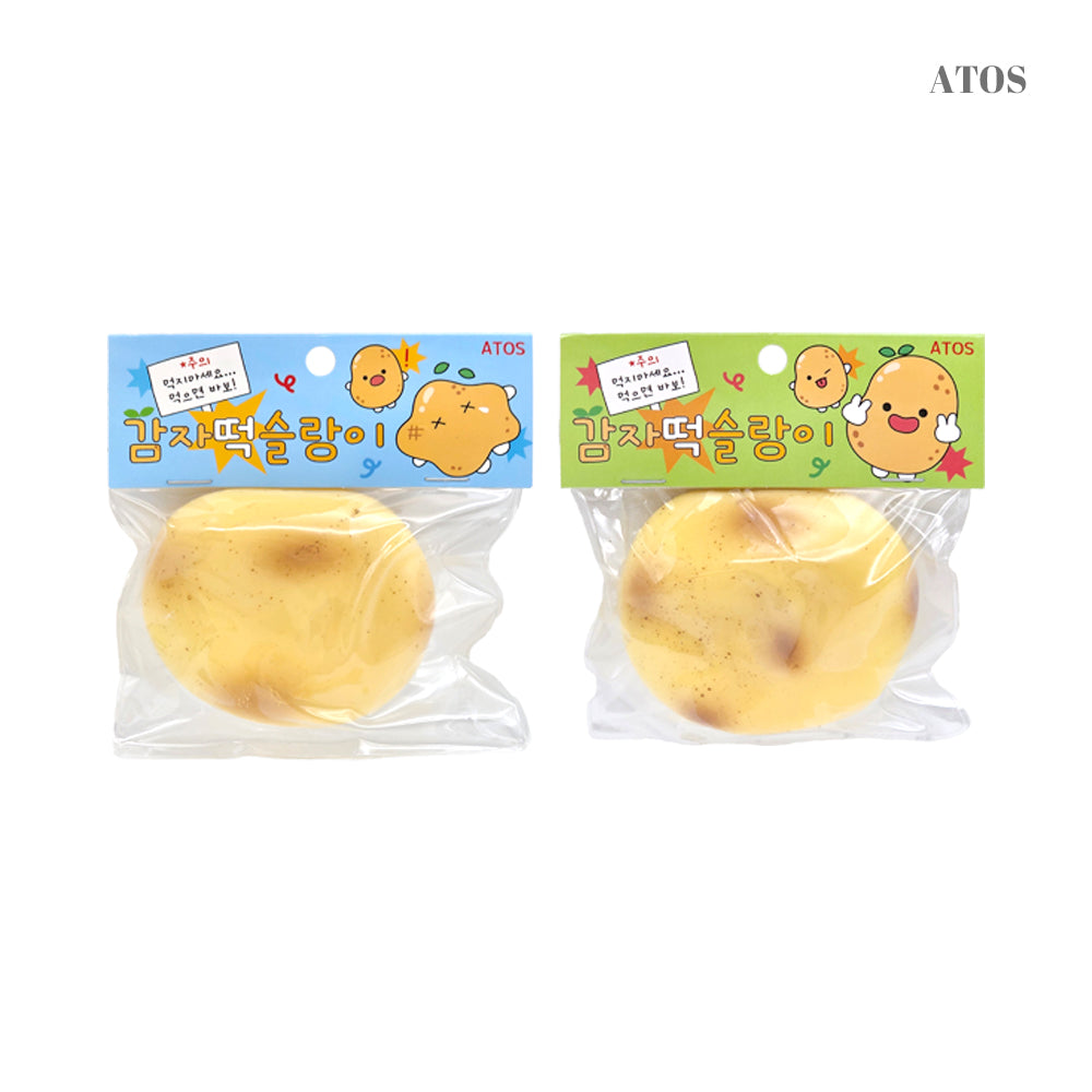Potato Rice Cake Squishy Slime -- satisfying soft squishy Korean potato rice cake shaped stress relief sensory toy kawaii