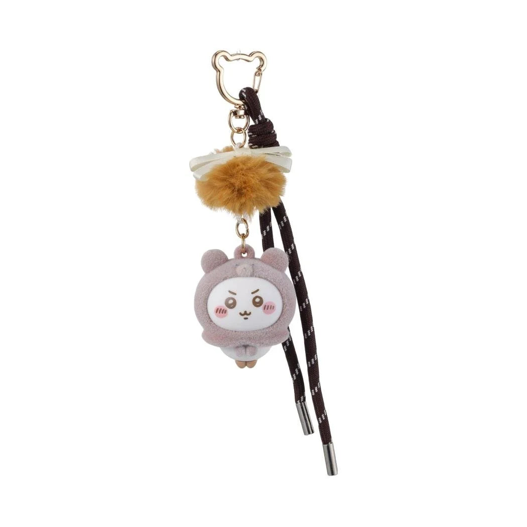 Chiikawa x Miniso Fluffy Season Teddy Bear Flocking Keychain
