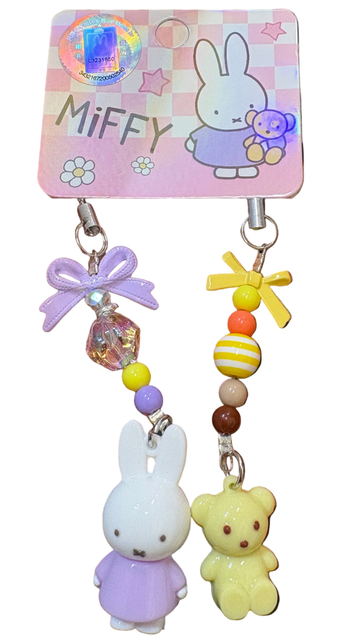 Miffy Cute Pet Double Buckle Charm