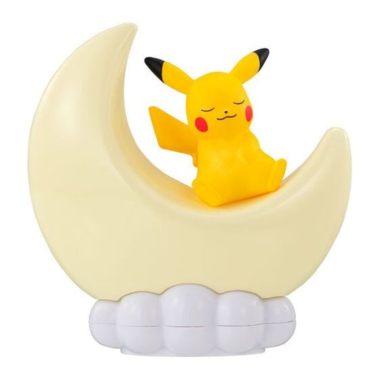 Pokemon Big Moon Light Mascot gashapon blind capsule -- 7.5cm moon-shaped night light with Pikachu Clefairy Umbreon Ditto sleeping, official Bandai Premium Gashapon kawaii collectible