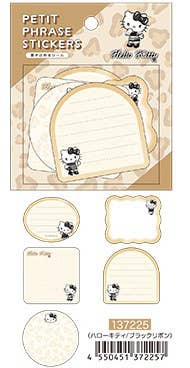 Hello Kitty Petit Phrase Memo Sticker Set β 5 Shapes | Crux Japan