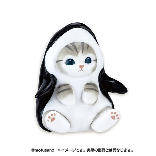 Mofusand Cutie Cats Shark Costume Shrimp Tempura Vol.2 blind box — approx. 4cm PVC cat figures, official Eikoh Japan kawaii collectible