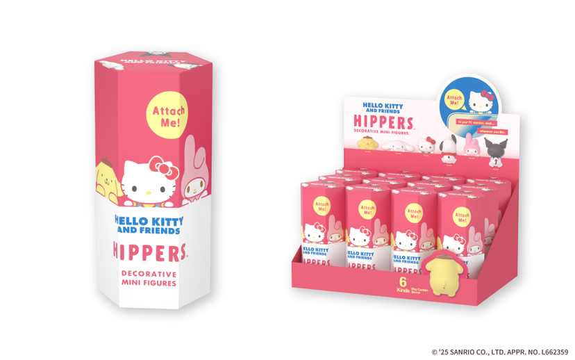 Hello Kitty and Friends HIPPERS decorative mini figures packaging on a white background