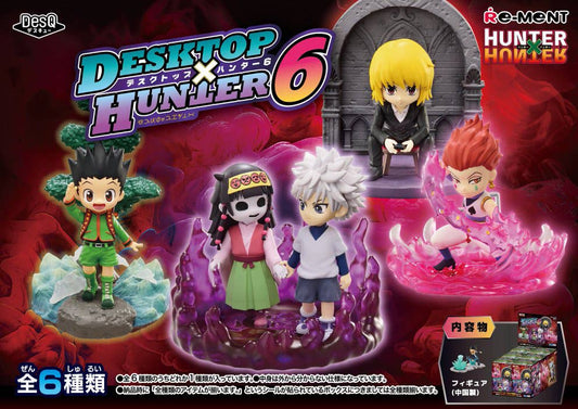 Hunter x Hunter DesQ Desktop Hunter 6 complete box set of 6 β Gon Kurapika Leorio Hisoka Killua Ging as functional desk accessories, official Re-Ment collectible gift