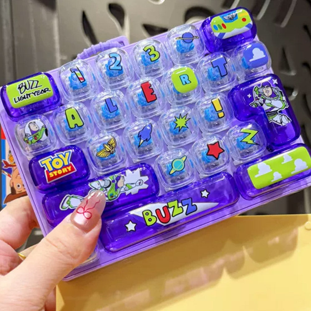 Toy Story 26-Key Keyboard Keyring Charm -- kawaii Toy Story character keyboard shaped bag charm novelty accessory