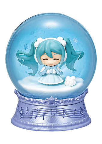 Full set of 4 Re-Ment Hatsune Miku Scenery Dome figures representing Spring, Summer, Fall, and Winter themes.