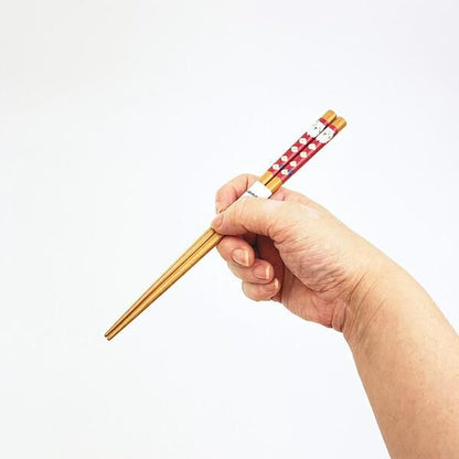 Chiikawa Flower Garden Chopsticks Hachiware — 210mm Japanese chopsticks with Hachiware in flower field design, official Yamaka Shoten Made in Japan