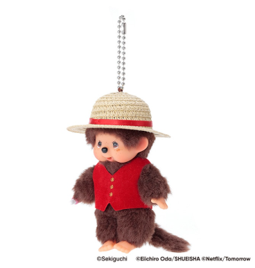 Monchhichi x One Piece Netflix Luffy Mascot Keychain