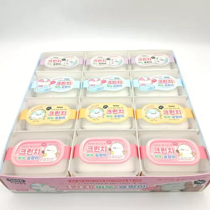 Omoknuni Long-Tailed Tit Crunchy Soap Slime -- satisfying crispy soap-scented slime cute Korean bird character design kawaii