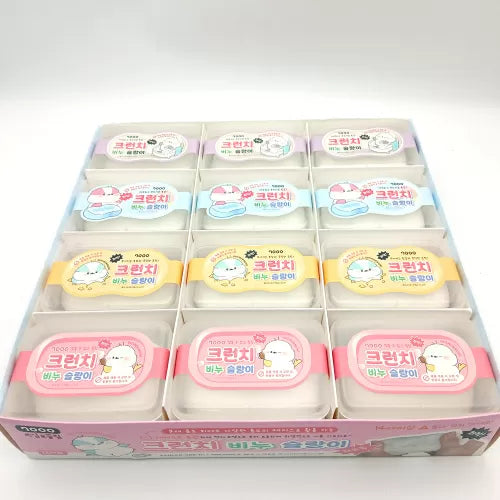 Omoknuni Long-Tailed Tit Crunchy Soap Slime -- satisfying crispy soap-scented slime cute Korean bird character design kawaii