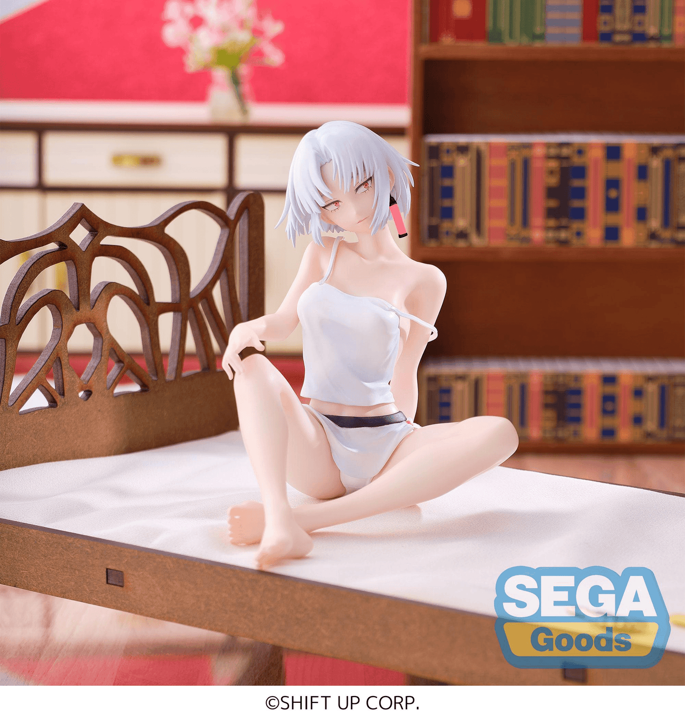 GODDESS OF VICTORY NIKKE Drake Yumemirize figure approx. W110xH100mm sitting relaxed pose, official SEGA collectible gift