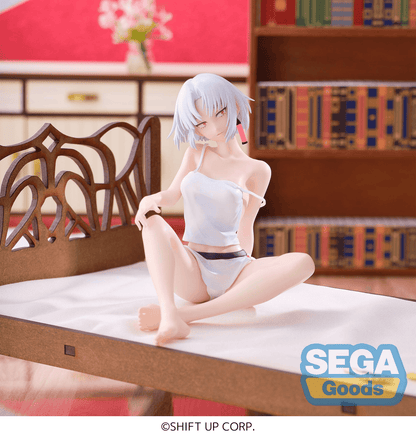 GODDESS OF VICTORY NIKKE Drake Yumemirize figure approx. W110xH100mm sitting relaxed pose, official SEGA collectible gift