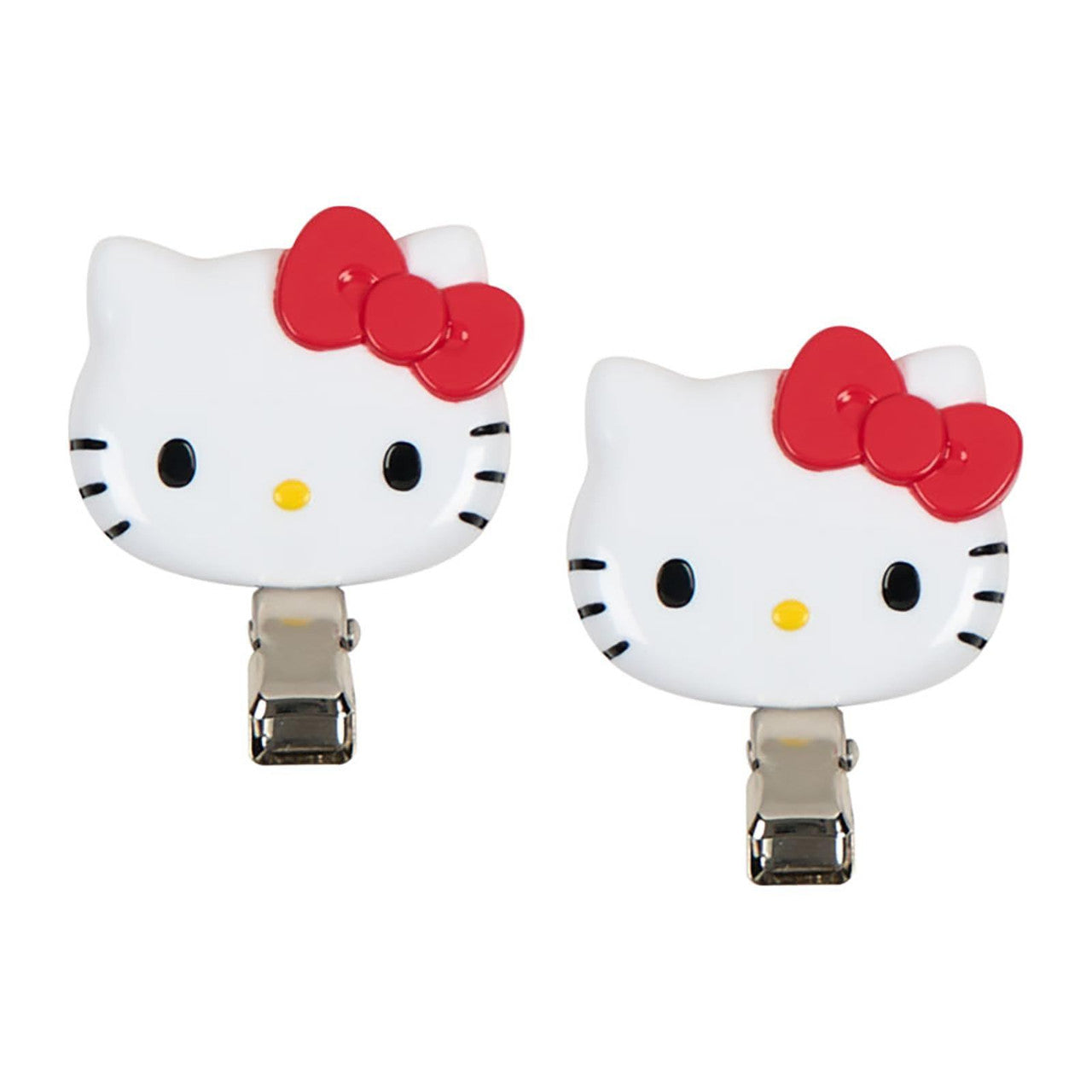 Hello Kitty Mini Bangs Clip set of 2 — compact ABS resin hair clip left and right facing, official Sanrio Japan kawaii hair accessory