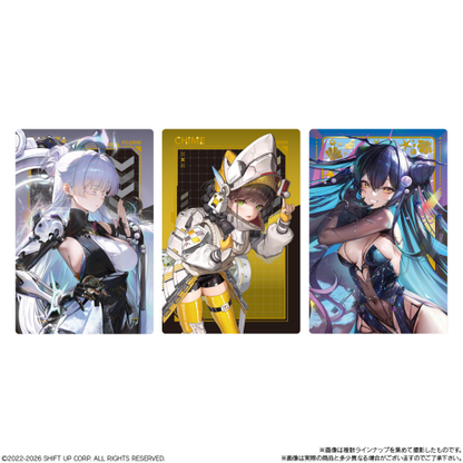 NIKKE Goddess of Victory Metallic Card Wafer Vol.5 1 BOX 20 packs -- 28 metallic card types with cocoa cream wafer, official Bandai Candy collectible