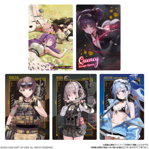 NIKKE Goddess of Victory Metallic Card Wafer Vol.5 1 BOX 20 packs -- 28 metallic card types with cocoa cream wafer, official Bandai Candy collectible