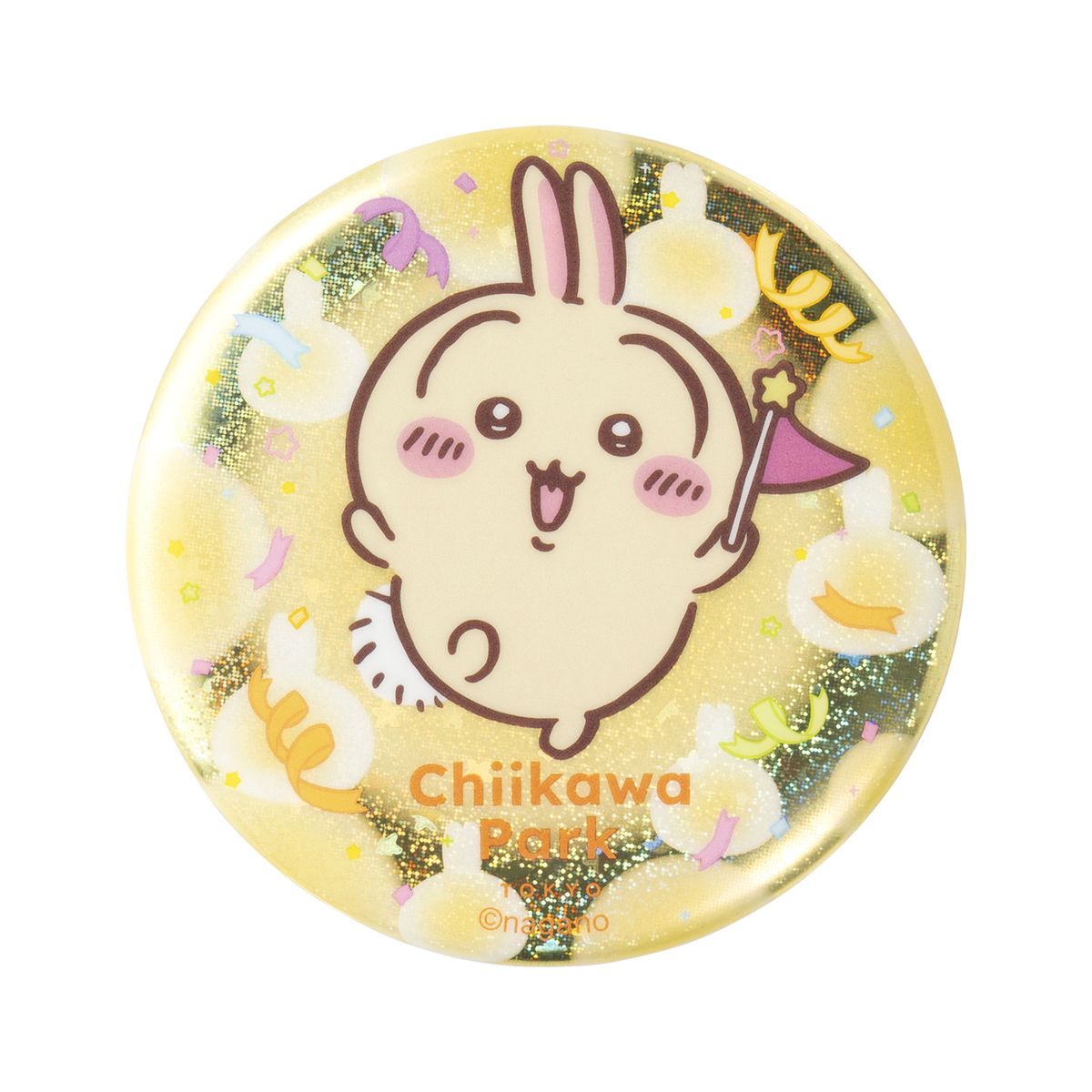 Chiikawa hologram button badge 2.2 inch collectible Japan