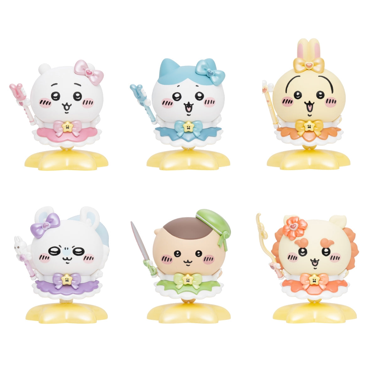 Chiikawa Magical GPSBOX Statue Figure Collection blind box -- approx. H80mm PVC Chiikawa characters in Magical outfits with heart base, official Gray Parker Service collectible gift