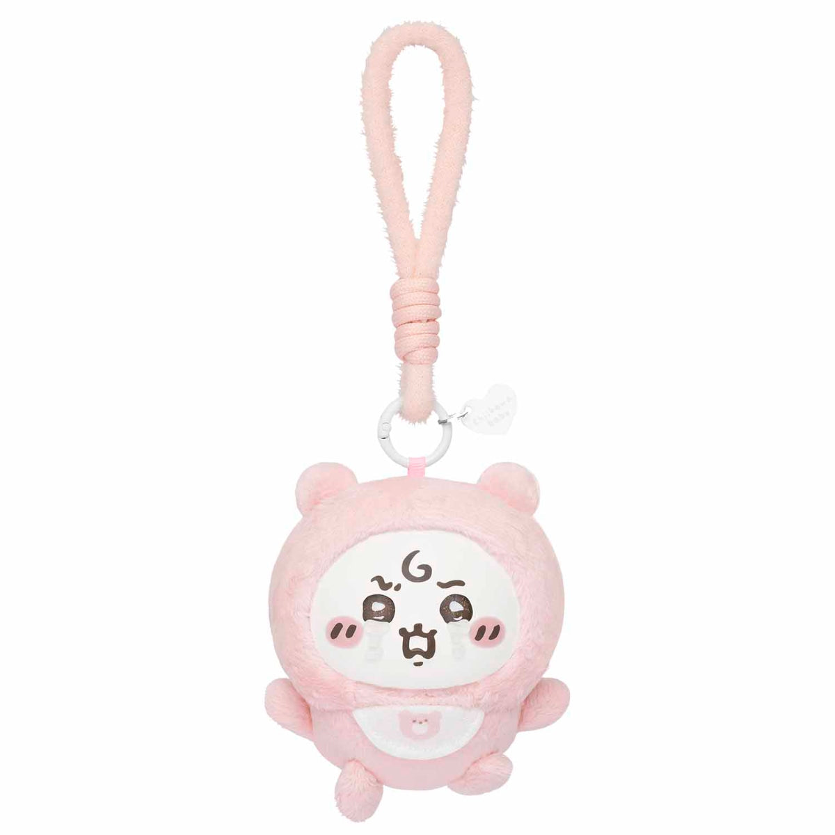 Chiikawa Baby Kiramekko plush charm H94xW89xD68mm sparkly glitter eyes carabiner, official Gray Parker Service kawaii collectible gift