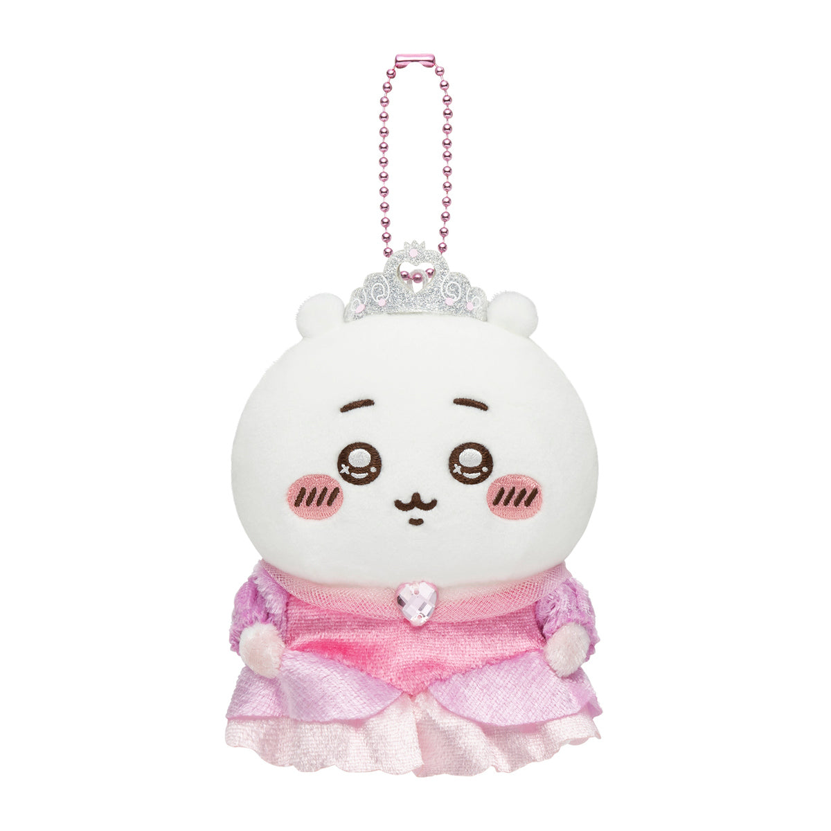Chiikawa Pu-Wappa Princess Mascot Chiikawa H120xW85xD55mm plush ball chain princess costume, official Gray Parker Service kawaii collectible gift