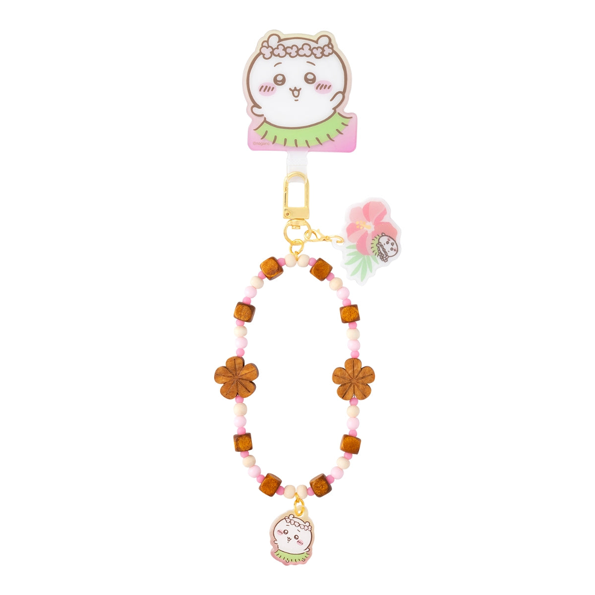 Chiikawa Movie The Secret of Mermaid Island Beaded Hand Strap with Phone Tab Usagi Rabbit, official Gray Parker Service kawaii collectible movie goods gift