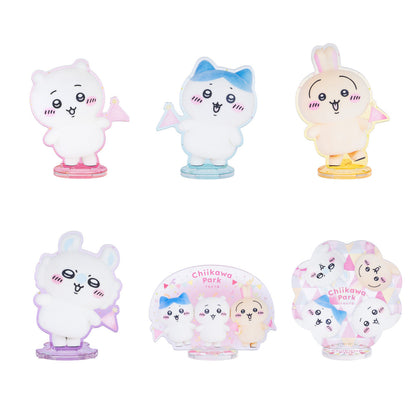 Chiikawa Park Special Photo Everyone Trading Acrylic Stand blind H77xW75xD38mm 6 types group photo acrylic, official Gray Parker Service kawaii collectible gift