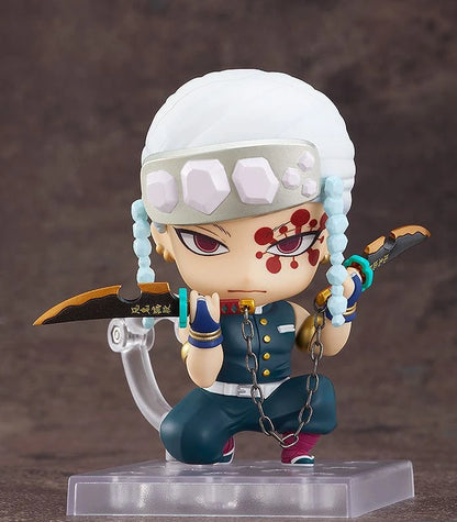 Good Smile Company Nendoroid Tengen Uzui from Demon Slayer Kimetsu no Yaiba — 100mm Sound Hashira figure with flashy attire and three interchangeable face plates