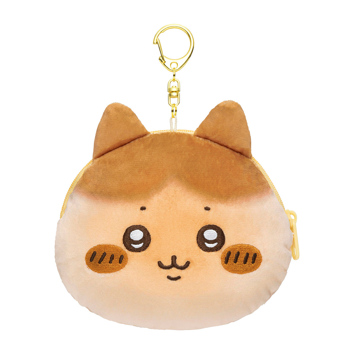 Chiikawa Bakery Bread-Like Face Pouch Chiikawa -- H115xW130xD40mm 100% polyester zip pouch, official Gray Parker Service kawaii gift