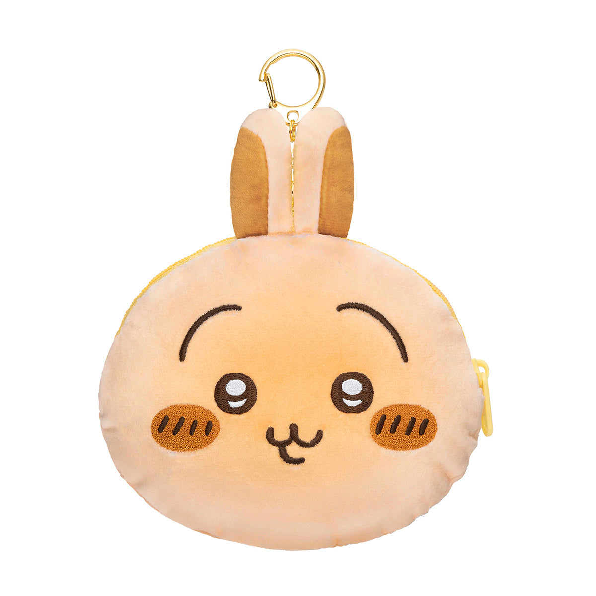 Chiikawa Bakery Bread-Like Face Pouch Chiikawa -- H115xW130xD40mm 100% polyester zip pouch, official Gray Parker Service kawaii gift
