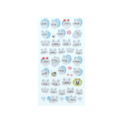 Chiikawa Bonbon Drop 3D Sticker Sheet Momonga H200xW95mm glossy PVC resin-coated puffy stickers, official Sunstar Stationery kawaii collectible