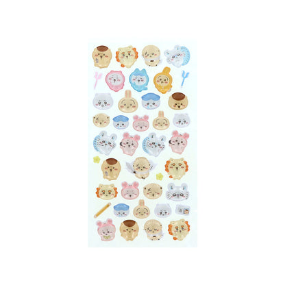Chiikawa Bonbon Drop 3D Sticker Sheet Everyone Posing H200xW95mm glossy PVC resin-coated puffy stickers all characters, official Sunstar Stationery kawaii collectible