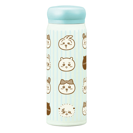 Chiikawa Direct Stainless Steel Bottle 480ml face design — vacuum insulated hot cold bottle, official OSK Japan kawaii gift