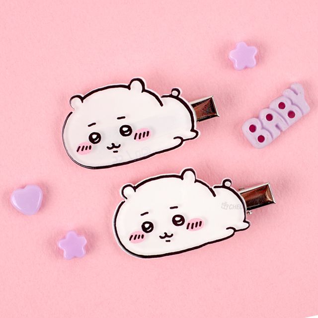 Chiikawa Lying Down Hair Clip Set of 2 — kawaii Chiikawa character hair accessories, official licensed