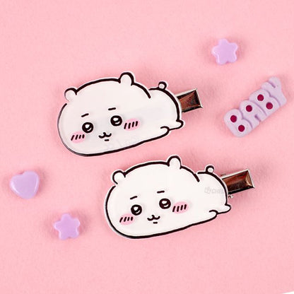 Chiikawa Lying Down Hair Clip Set of 2 — kawaii Chiikawa character hair accessories, official licensed