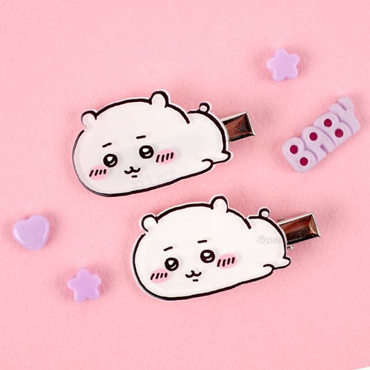 Chiikawa Lying Down Hair Clip Set of 2 — kawaii Chiikawa character hair accessories, official licensed