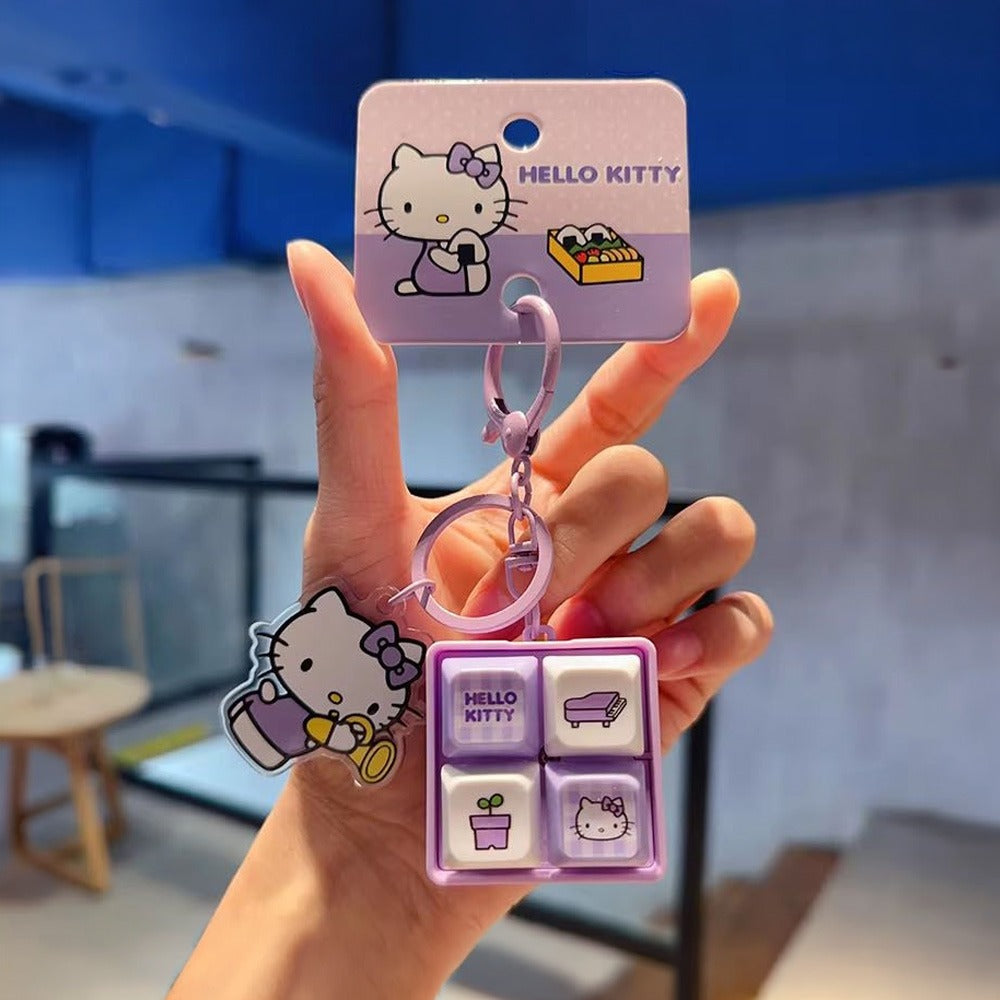 Hello Kitty Keyboard Keyring Charm -- kawaii Hello Kitty keyboard shaped bag charm novelty accessory