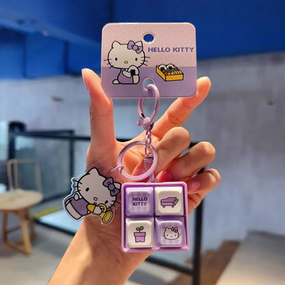 Hello Kitty Keyboard Keyring Charm -- kawaii Hello Kitty keyboard shaped bag charm novelty accessory