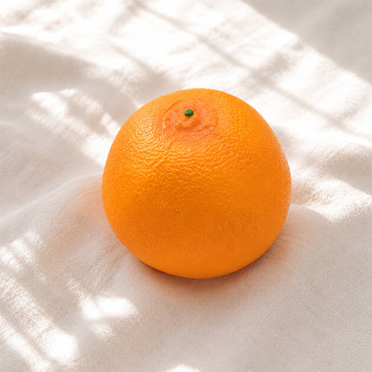 Mandarin Crunch Squishy Slime -- satisfying crunchy tangerine shaped slime stress relief sensory toy kawaii food design