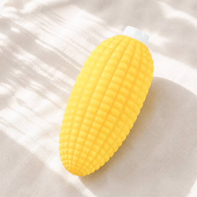 Corn Crunch Squishy Slime -- satisfying crunchy corn shaped slime stress relief sensory toy kawaii food design