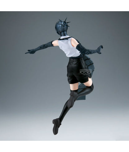 Banpresto Vibration Stars Bomb figure from Chainsaw Man Reze Arc — approx. 19cm Reze in Bomb Devil form with helmet and dynamic action pose