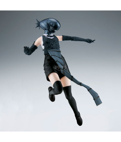 Banpresto Vibration Stars Bomb figure from Chainsaw Man Reze Arc — approx. 19cm Reze in Bomb Devil form with helmet and dynamic action pose