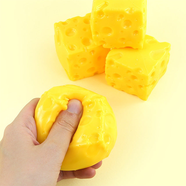 Cheese Crunch Slime -- satisfying crunchy cheese textured slime stress relief sensory toy kawaii food design