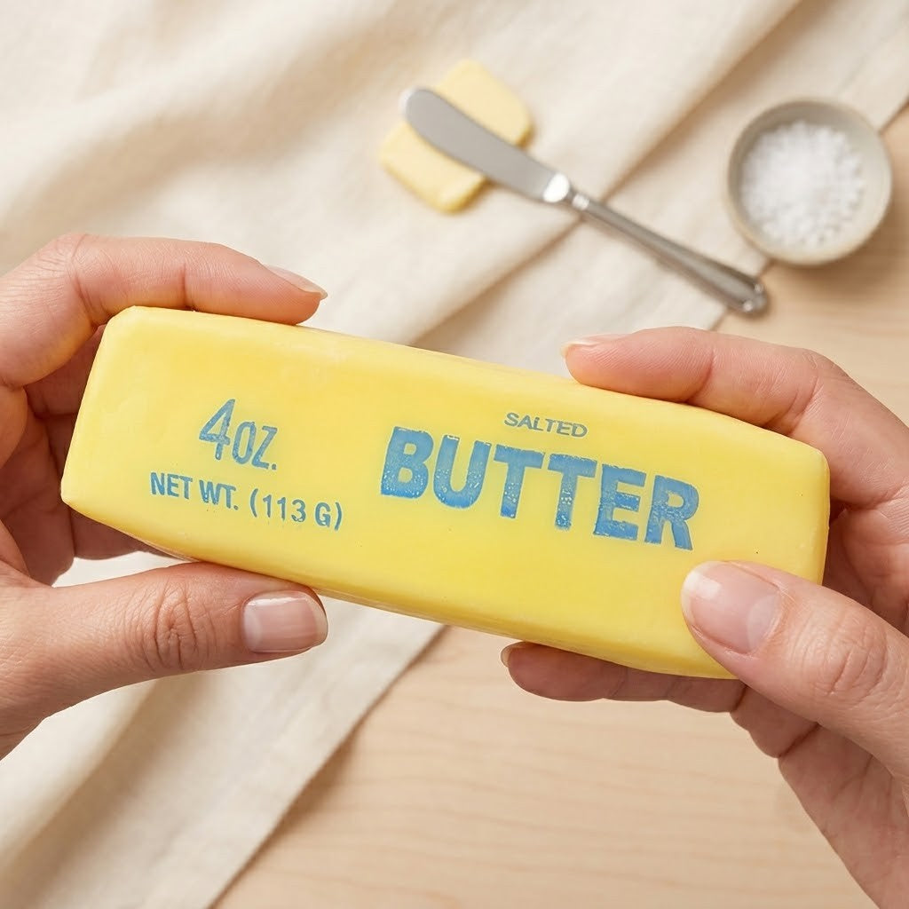 Crunchy Butter Bar Slime -- satisfying crunchy butter textured bar shaped slime stress relief sensory toy kawaii