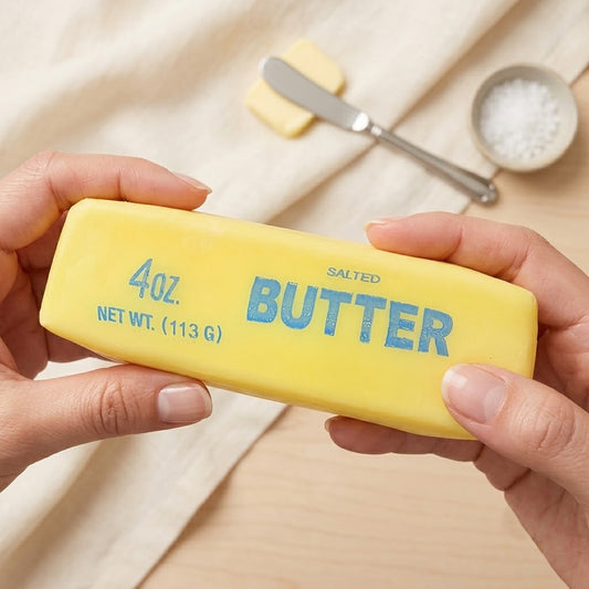 Crunchy Butter Bar Slime -- satisfying crunchy butter textured bar shaped slime stress relief sensory toy kawaii