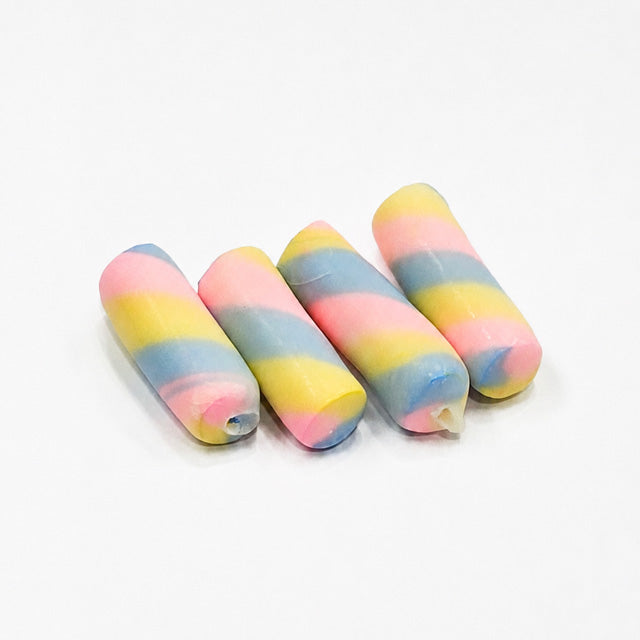 Rainbow Cake Wax Crunch -- satisfying crunchy wax textured rainbow cake shaped sensory stress relief toy kawaii