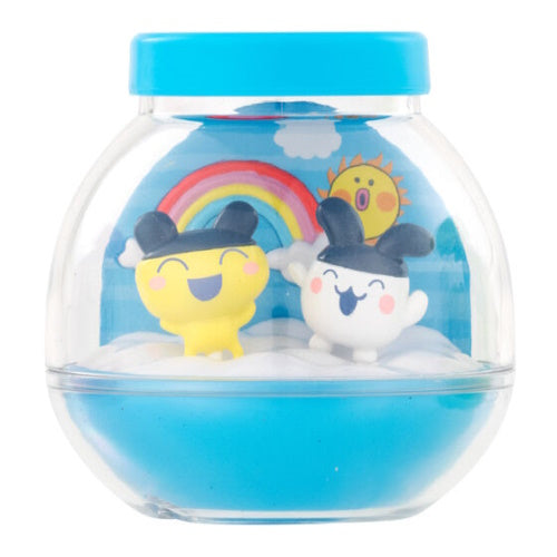 Tamagotchi Capsulium capsule terrarium blind gashapon — Tamagotchi characters in miniature diorama scenes approx. 7cm, official Bandai collectible gift